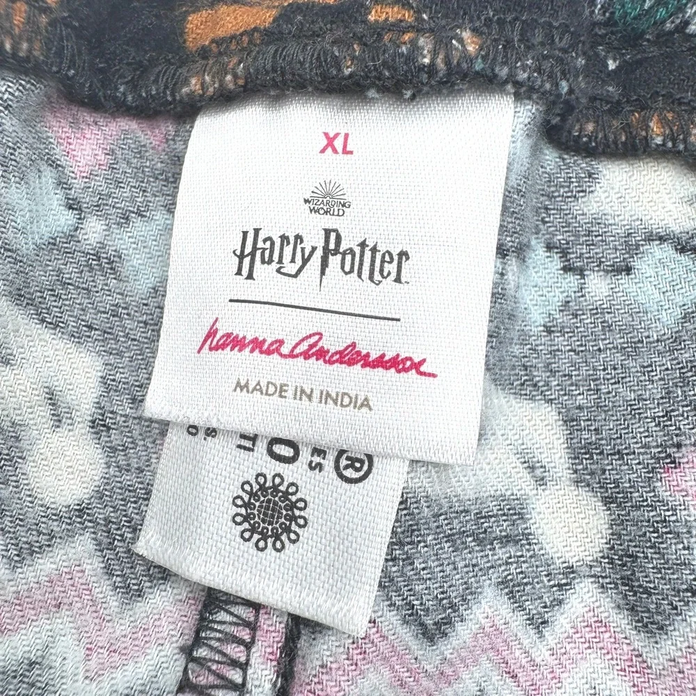 HANNA ANDERSSON XL 100% Organic Cotton Harry Potter Black Fair Isle Pajama Pants